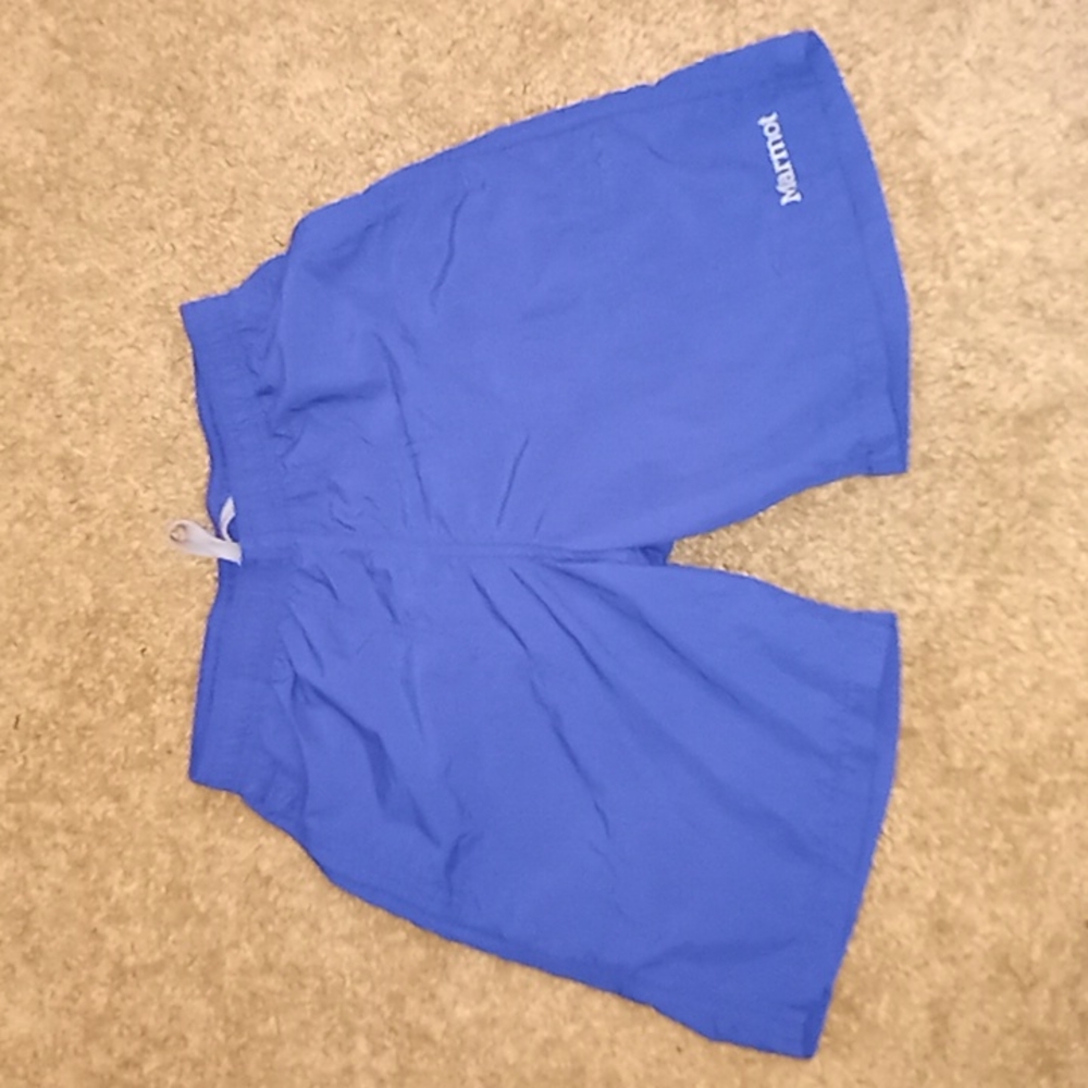 Marmot periwinkle boys swim trunks